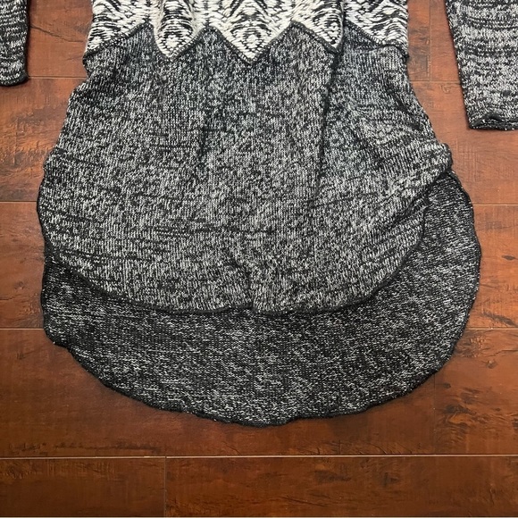 FREE PEOPLE Wool Blend Knit Sweater High Low Gray Boho Bohemian - Picture 5 of 11